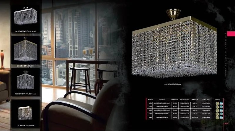 Aplica de perete Cristal Bohemia Exclusive FIDELIE 220x220 WL CE