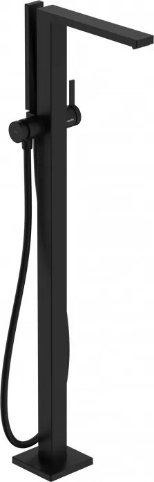 Baterie cada, Hansgrohe Tecturis E, montaj pe pardoseala, negru mat, 73445670