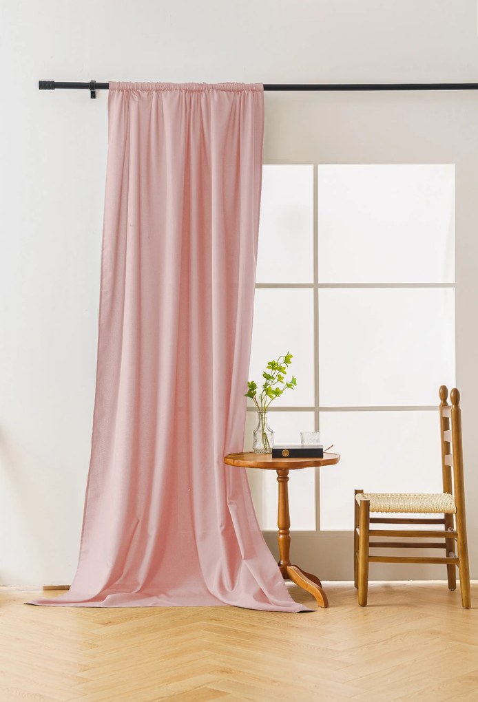 Draperie OXFORD LIGHT 140x250 cm, roz Agatat: Inele metalice