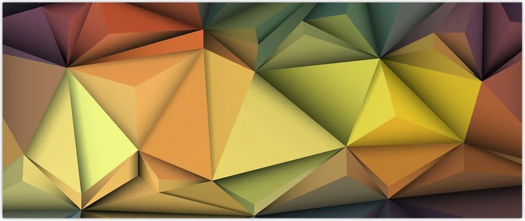 Tablou - Abstracție 3D poligonală (120x50 cm)