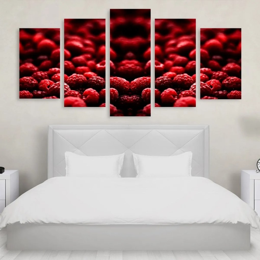 Tablou Multicanvas 5 Piese Blackberries 250x120 cm