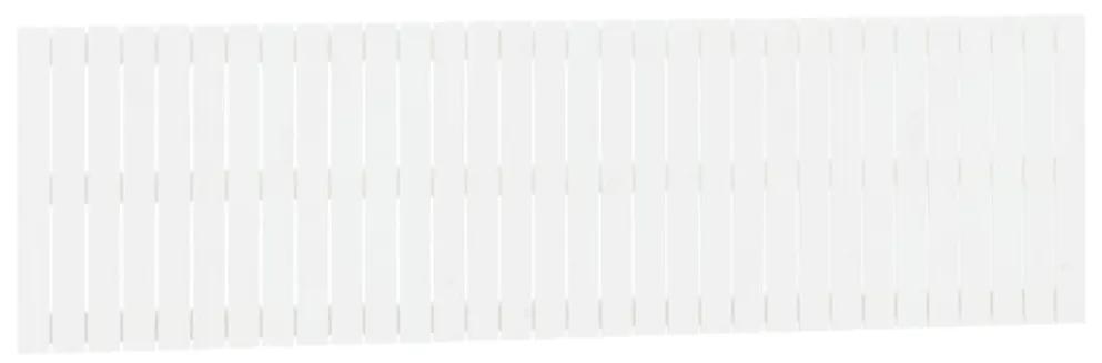 824829 vidaXL Tăblie de pat pentru perete, alb, 204x3x60 cm, lemn masiv pin