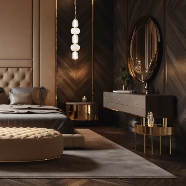 Lustră LED pe cablu CARO LED/40W/230V auriu