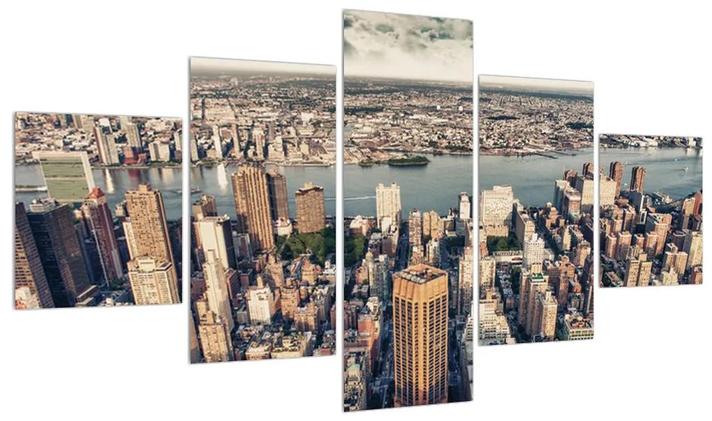 Tablou panoramic cu oraș mare (125x70 cm), în 40 de alte dimensiuni noi