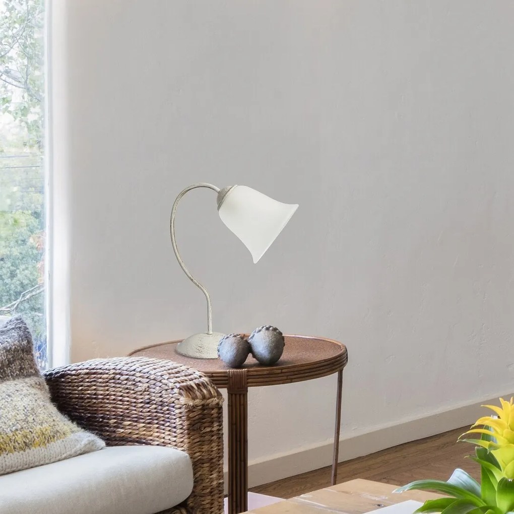 Veioza design clasic FABIOLA alb antic 7260 RX