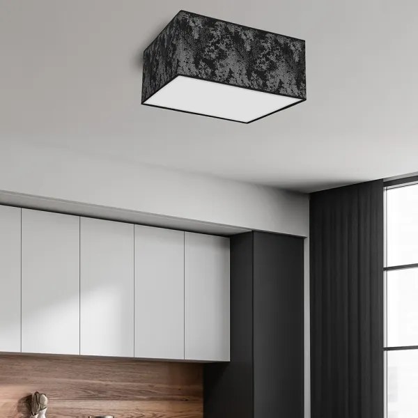 Plafonieră SATINO 2xE27/60W/230V neagră/gri