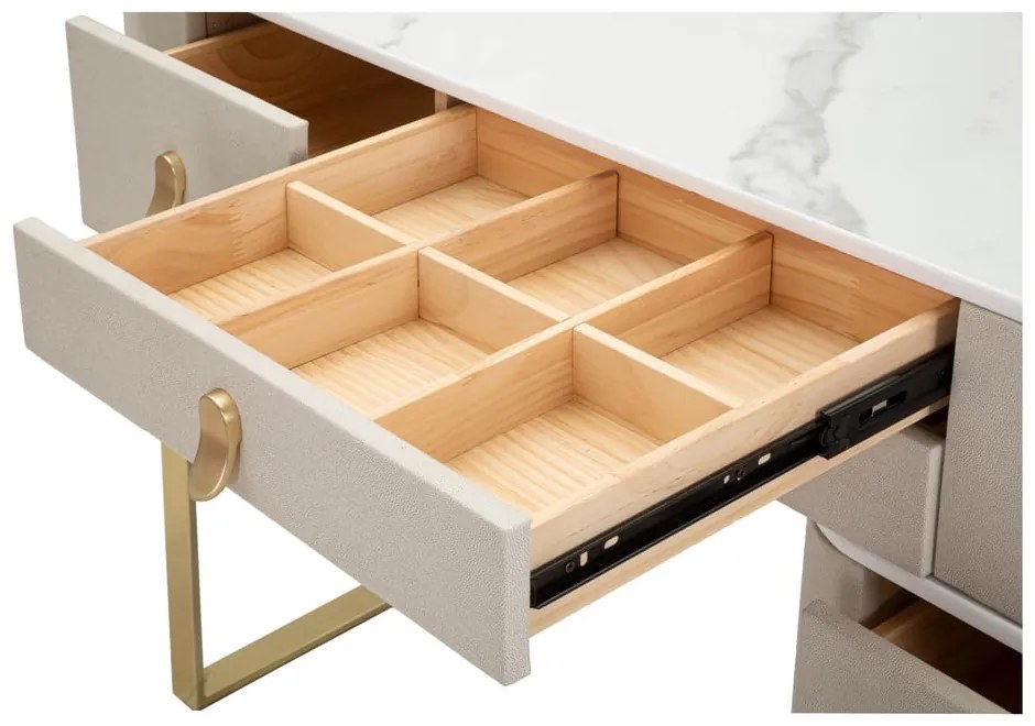 Masă consolă bej-auriu 40x120 cm Beauty – Mauro Ferretti