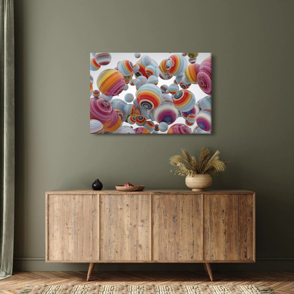 Tablou cu bile pictate (90x60 cm)
