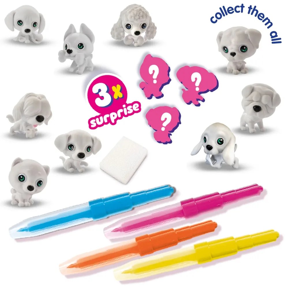 Set creativ copii - Desenez cu aerograf 3 catei surpriza