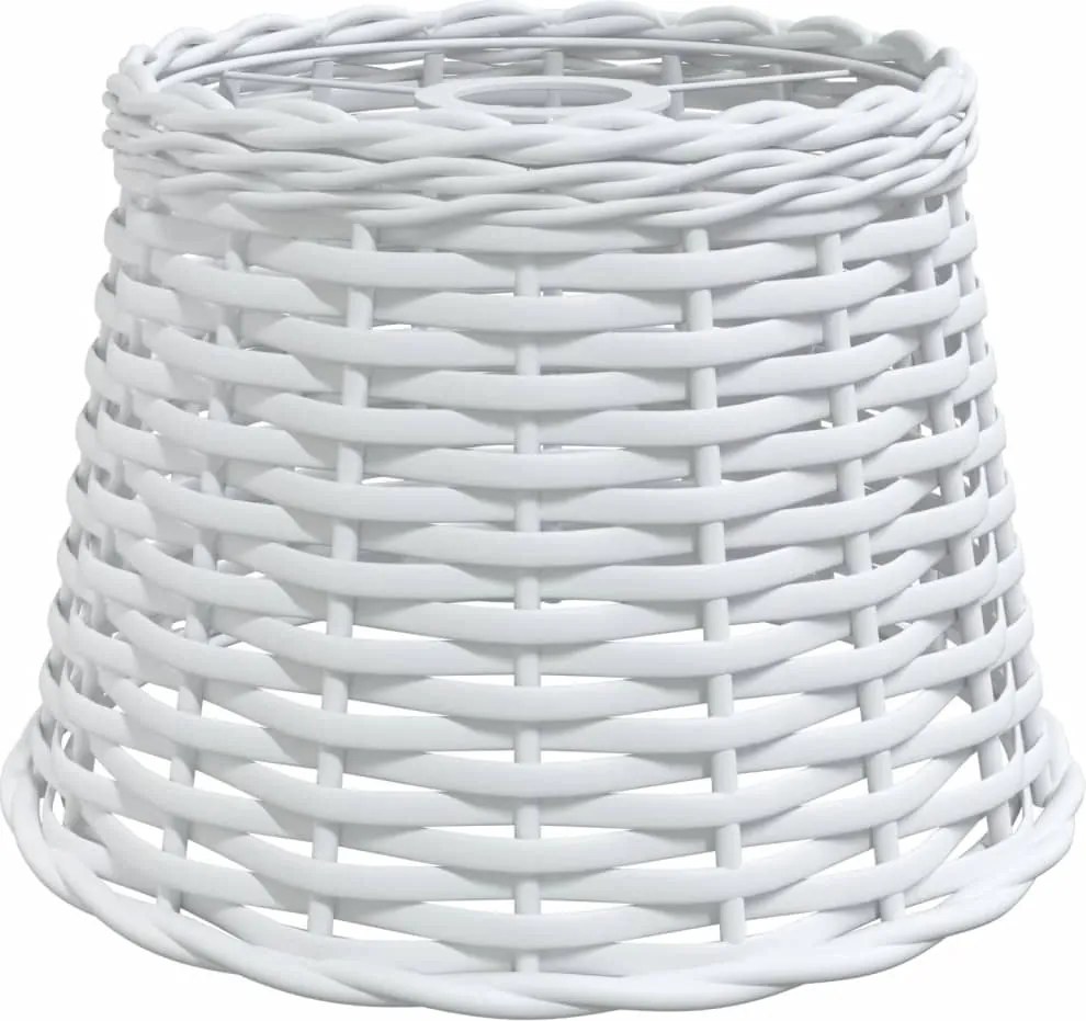 vidaXL Abajur lustră, alb, Ø25x17 cm, răchită