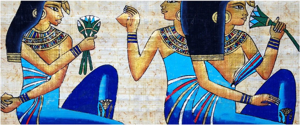 Tablou - Picturi egiptene (120x50 cm)