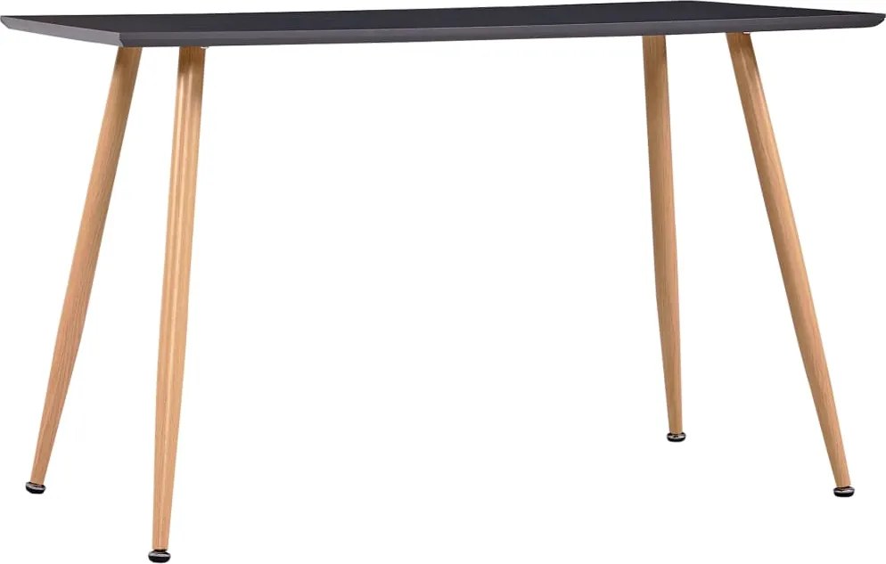 vidaXL Masă de bucătărie, gri și stejar, 120 x 60 x 74 cm, MDF