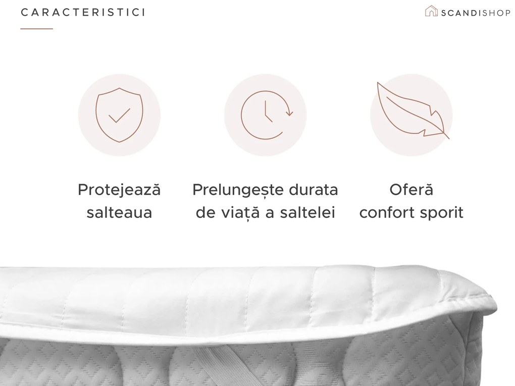 Protectie saltea impermeabila matlasata pentru patut 60 x 120 cm