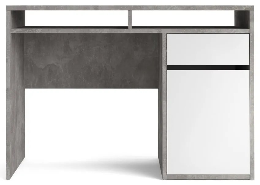 Birou Felix IV, gri / alb lucios