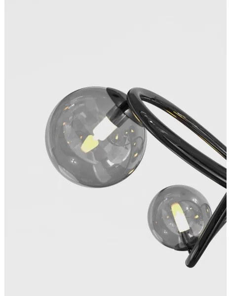 Lustră LED aplicată NANCY Wofi 9014-1205 12xG9/3,5W/230V negru/crom