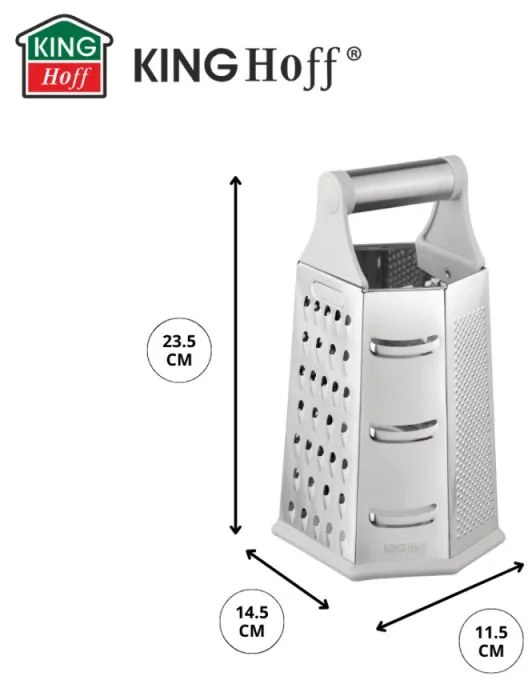 Razatoare Kinghoff KH-1991, 6 suprafete, Otel inoxidabil, Argintiu