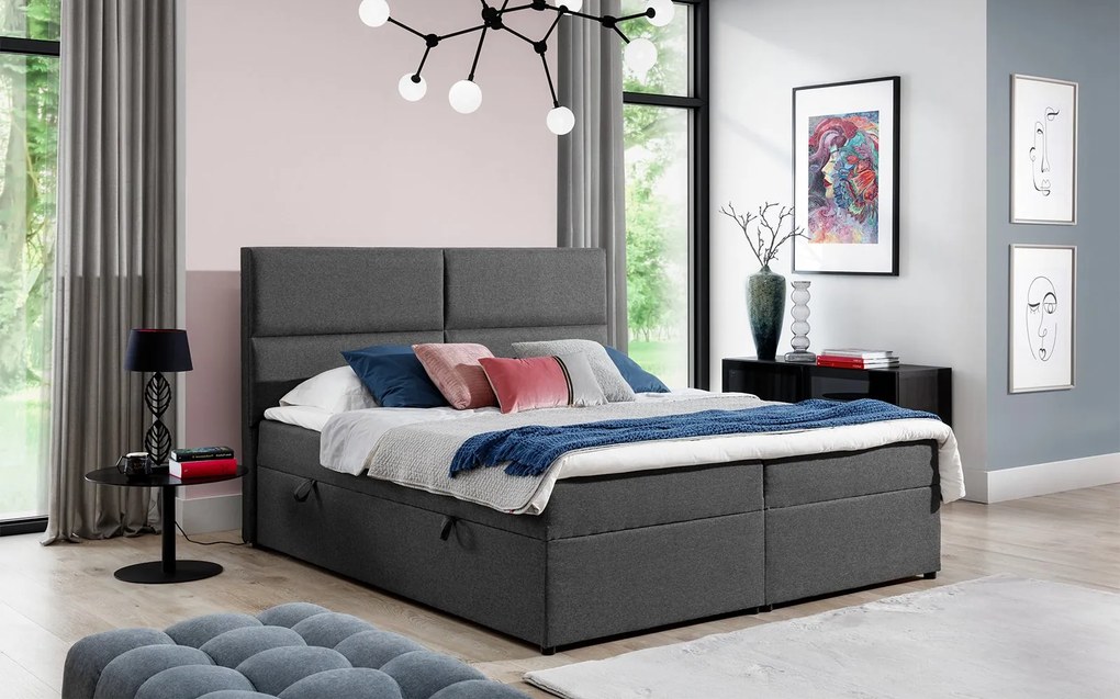 Pat lemn masiv Amber 140/160/180x200 cm Personalizabil - 180x200