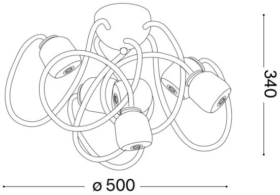 Lustră LED flexibilă aplicată Ideal Lux OCTOPUS 6xG9/3W/230V colorat
