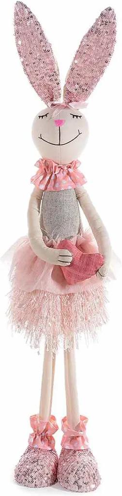 Figurina Iepuras Paste textil Girl 11 cm x 11 cm x 66 h