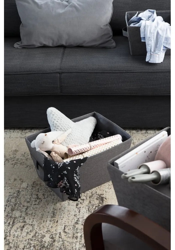 Coș de depozitare Bigso Box of Sweden Tap, 26 x 19 cm, gri