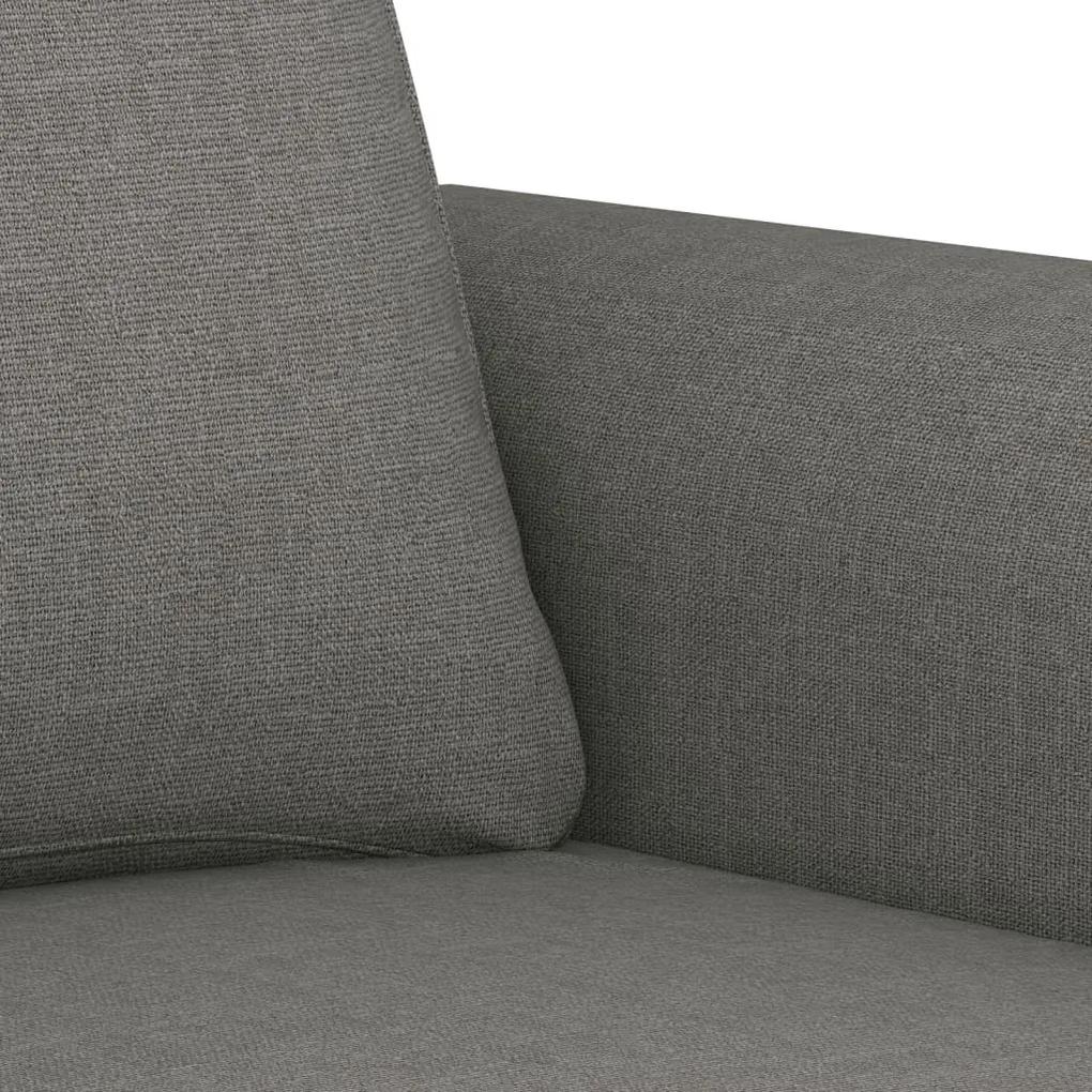 Canapea cu 3 locuri, gri inchis, 180 cm, material textil Morke gra, 212 x 77 x 80 cm