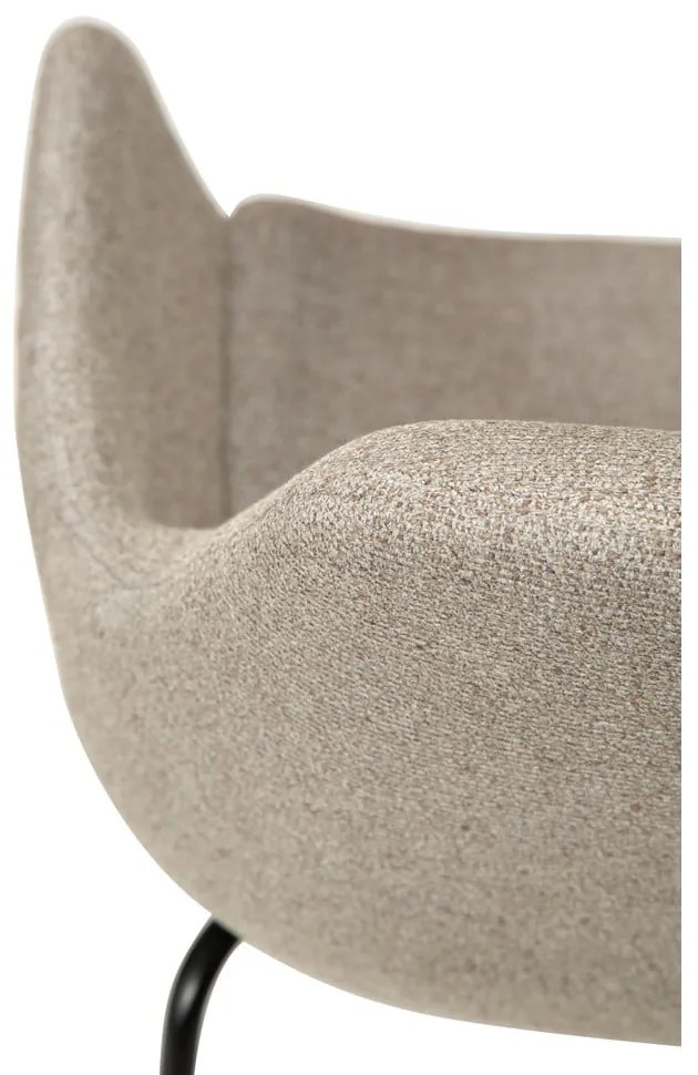 Fotoliu bej cu tapițerie din țesătură bouclé Zimmer – DAN-FORM Denmark