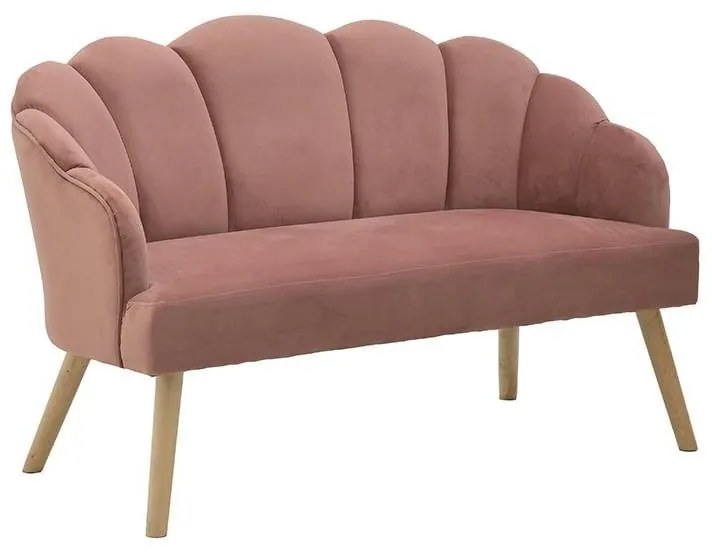 Canapea 2 locuri Velvet Pink 126 cm