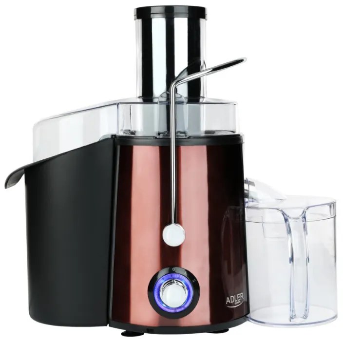 Storcator de fucte si legume Adler AD 4129, 1000/2000W, 2 viteze, 1L, Sistem anti-picurare, Negru/Bronz