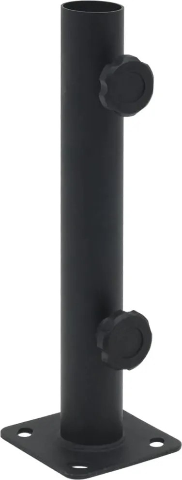 vidaXL Suport de umbrelă pentru stâlp de Ø32/34/38 mm, negru mat, oțel
