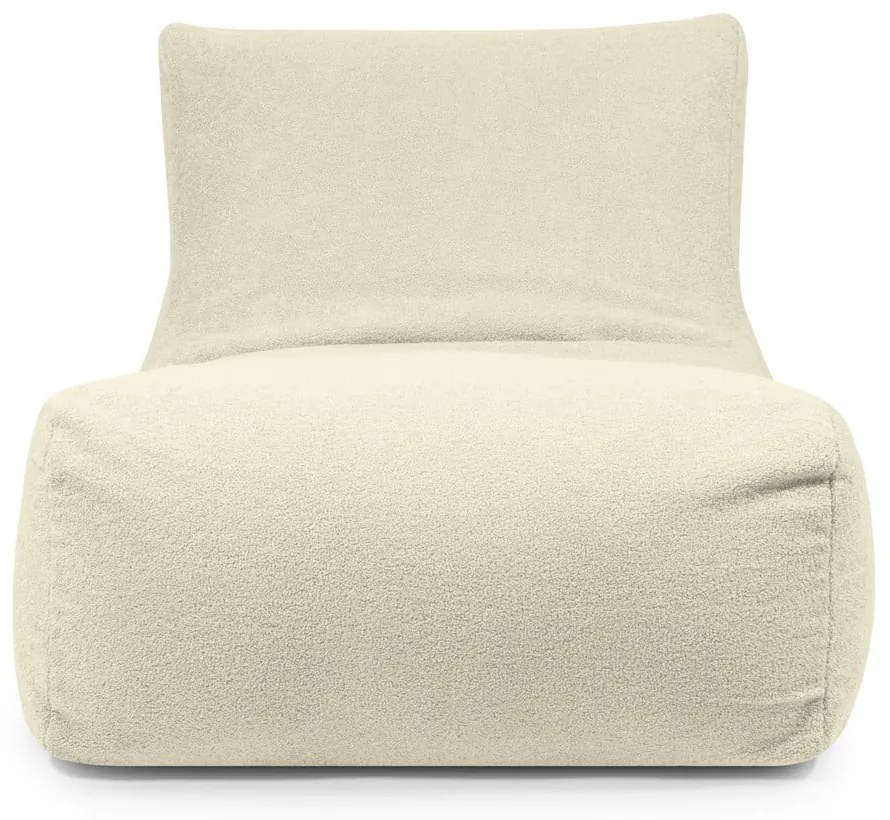 Fotoliu bean bag gri deschis cu tapițerie din țesătură bouclé Lounge 100 – SLOWDOWN