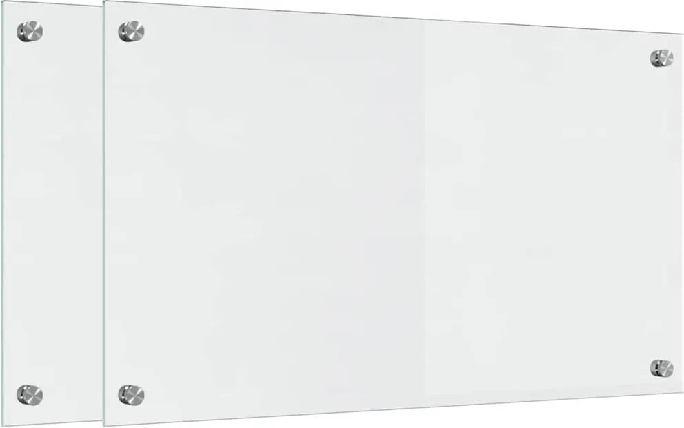 vidaXL Panou de bucătărie 2 pcs Transparent 70 x 40 cm