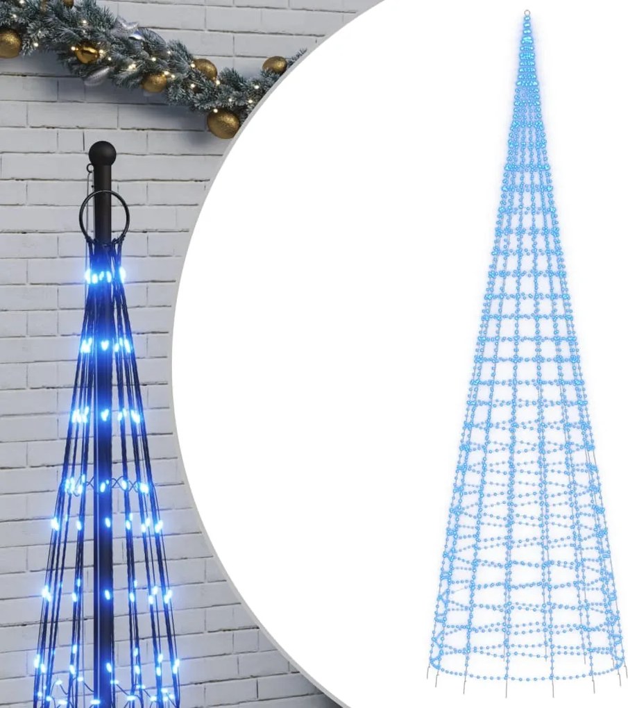 vidaXL Pom de Crăciun LED 3000 LED-uri Albastru 800 cm