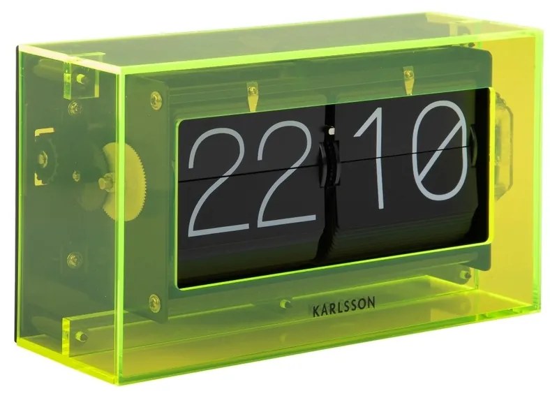 Karlsson 5976YE ceas de perete/masă cu design verde, 21 cm