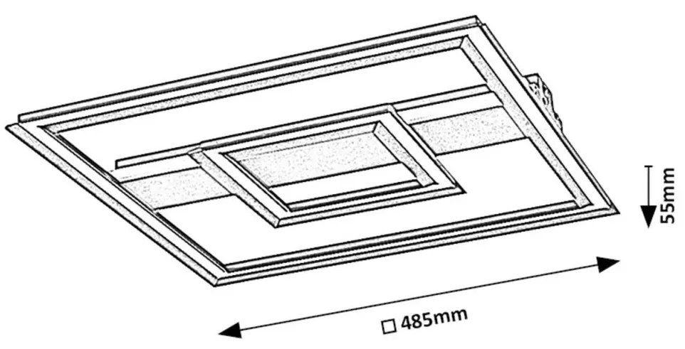 Plafoniera LED moderna Sidona 48,5x48.5cm