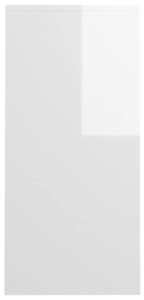 Birou Notebook, alb extralucios, 102,5x35x75 cm, PAL Alb foarte lucios