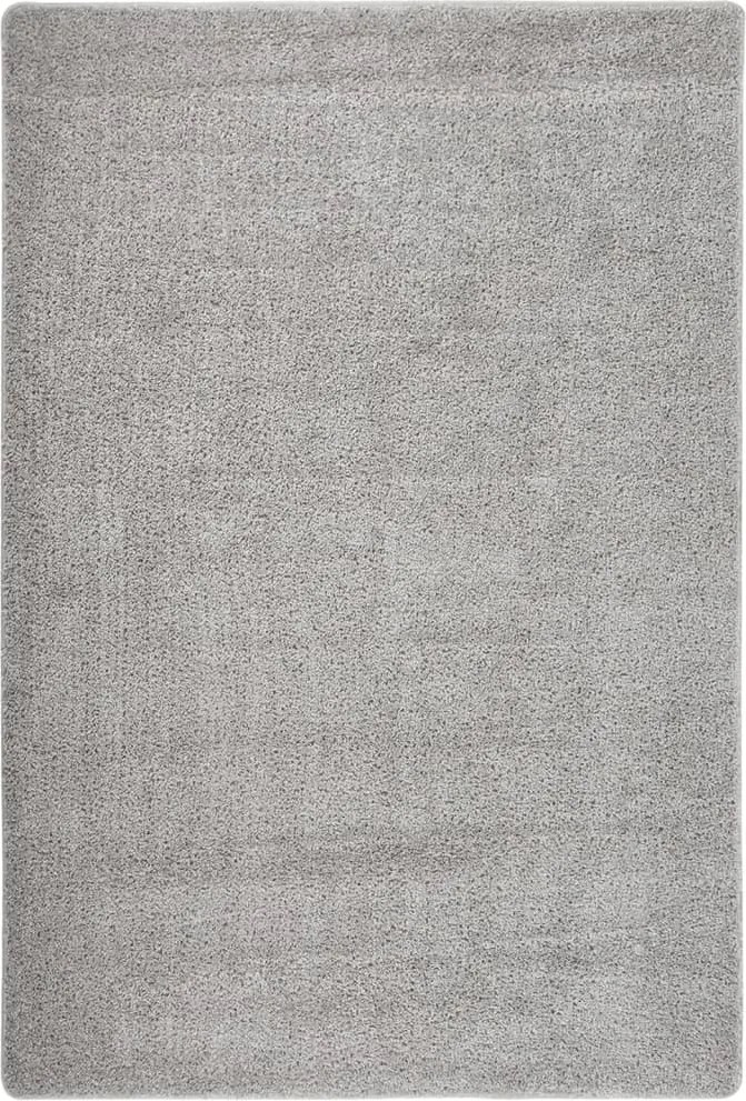 vidaXL Covor pufos, gri deschis, 140x200 cm, antiderapant