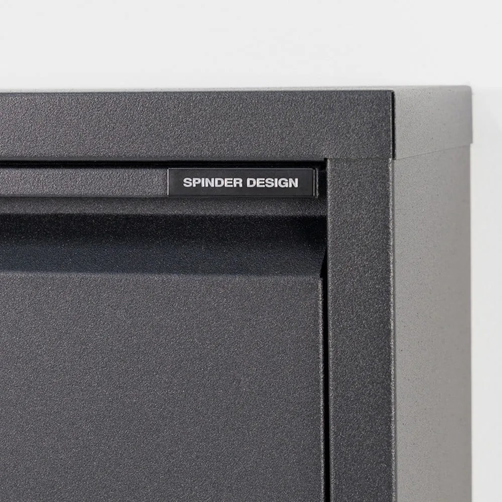 Pantofar negru cu deschidere înclinată din metal 50x150x22 cm Billy – Spinder Design