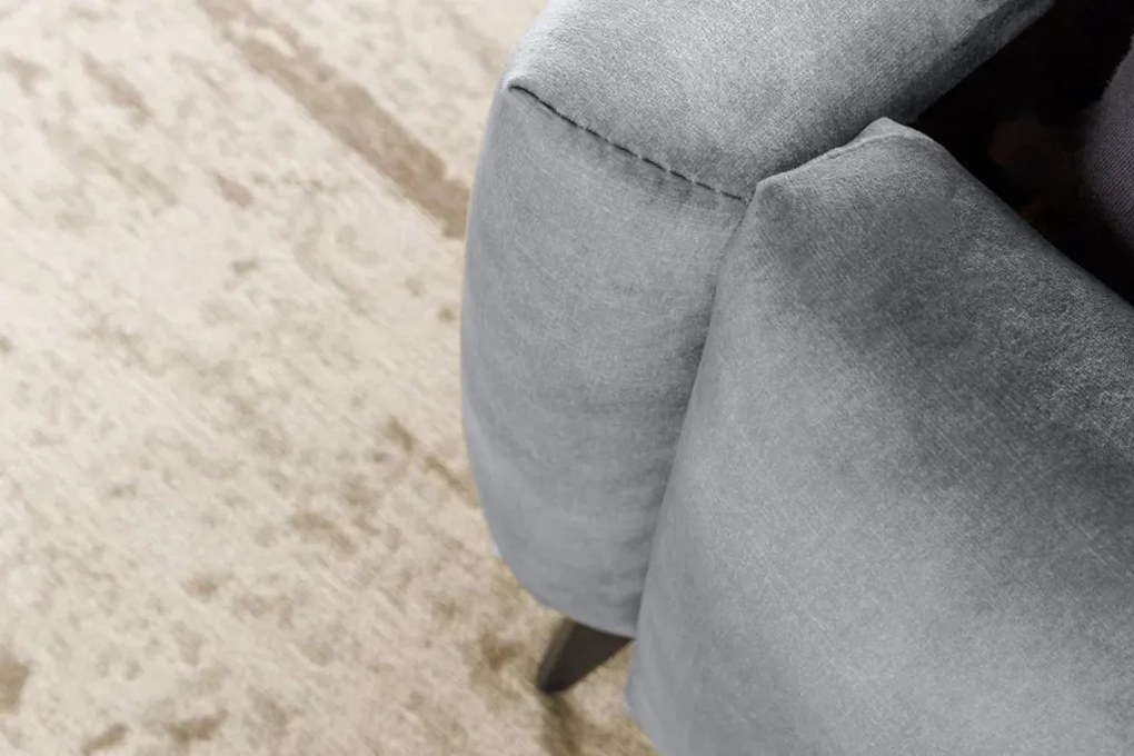 Pat elegant tapitat cu catifea gri, Amsterdam 180x200cm A-46164 VC