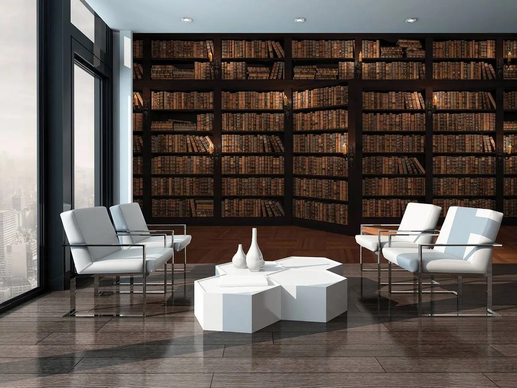 Fototapet - Biblioteca plină de cărți (254x184 cm)