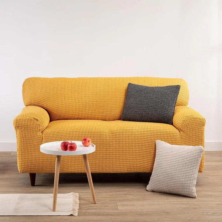 Nueva Textura Huse super elastice RUBINIA aurii colţar (l. 340 - 540 cm)