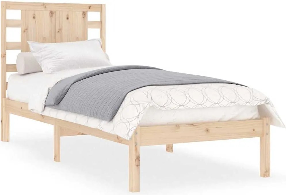 vidaXL Cadru de pat single, 90x190 cm, lemn masiv