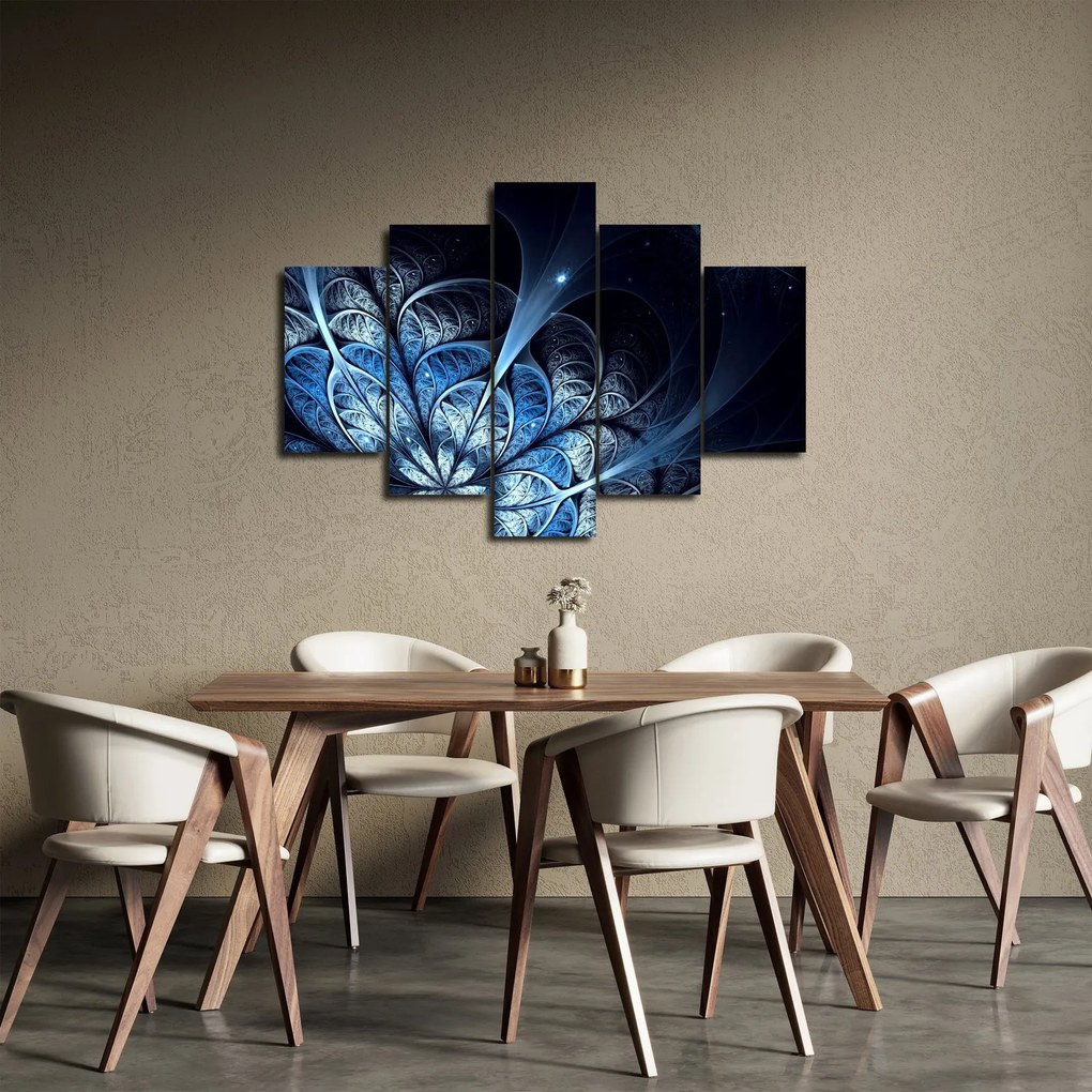 Tablou - Floare albastru închis (150x105 cm)