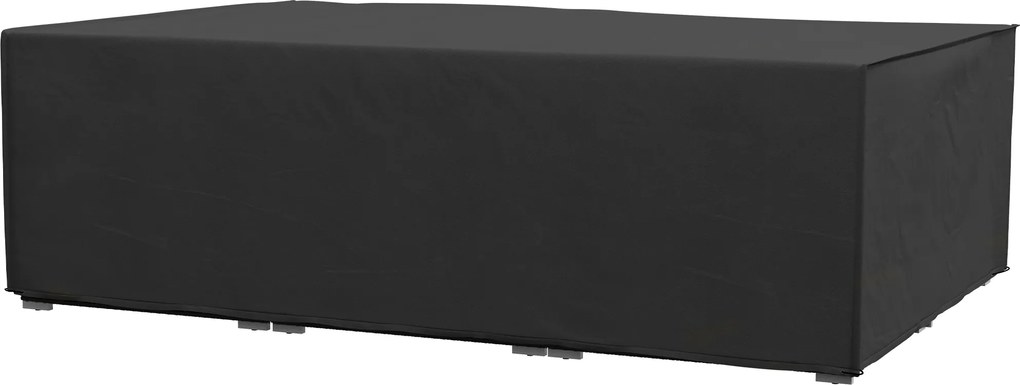 Outsunny Husă pentru mobilier de grădină, prelată pentru masă de grădină țesătură Oxford impermeabilă anti-UV, 222 x 155 x 67 cm, negru | Aosom Romania