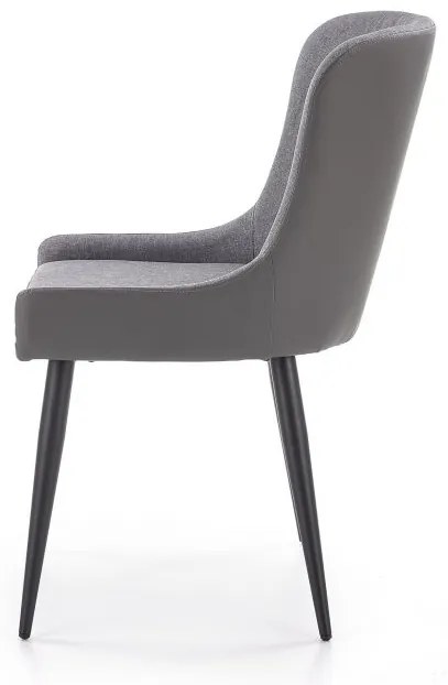 Scaun de bucaterie Kurt, gri/negru