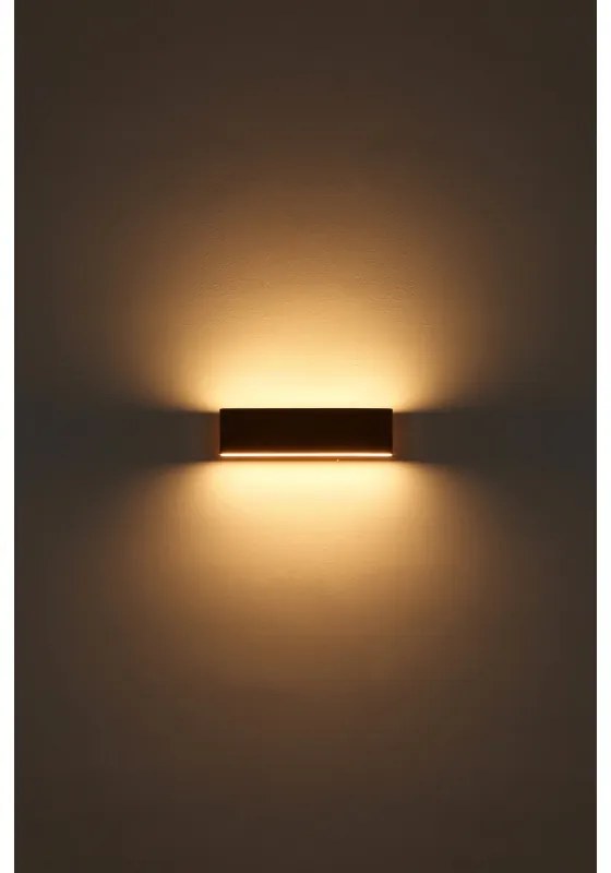 Aplica LED cu iluminat ambiental sus/jos SIEGFRIED Aplica LED cu iluminat ambiental sus/jos SIEGFRIED aspect lemn 12W
