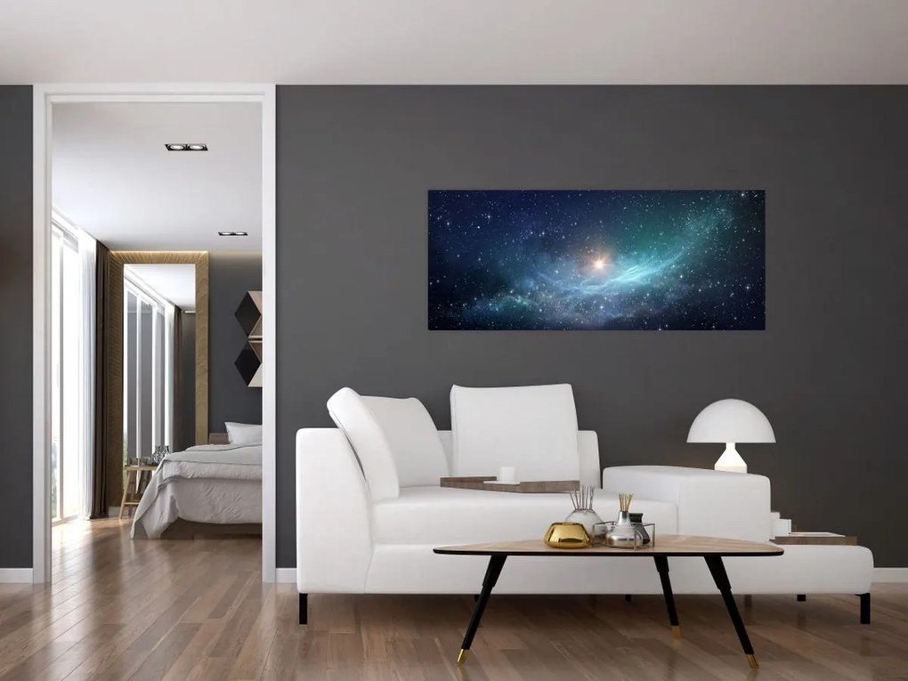 Tablou - Stele și nebuloase (120x50 cm)