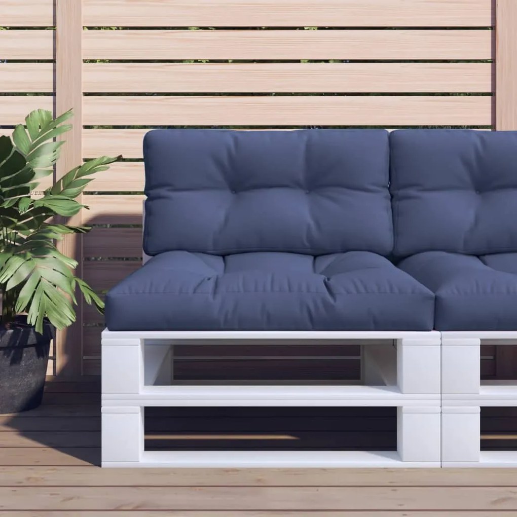 vidaXL Pernă de paleți, bleumarin, 120x40x12 cm, material textil