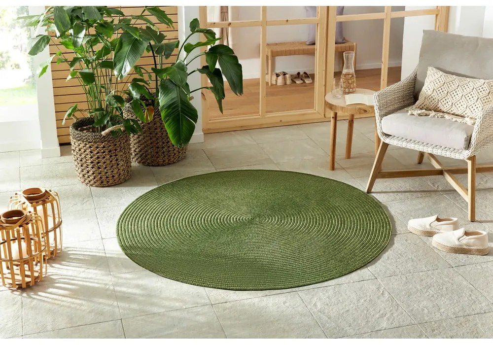 Covor verde rotund de exterior ø 200 cm - NORTHRUGS