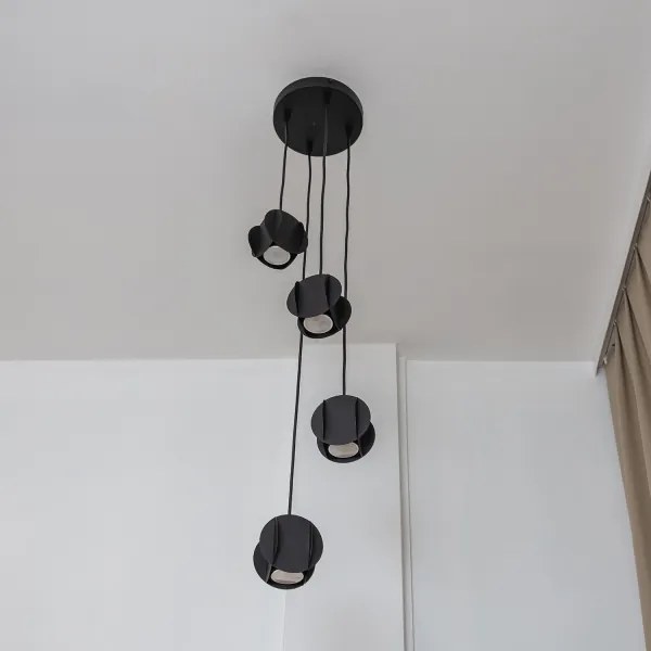 Lustră suspendată pe cablu GAMBIT, 4xGU10/10W/230V, negru