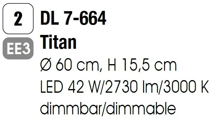 Lustra aplicata LED dimabila design modern circular Float 60cm